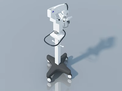 Easy Access Swing Door For Medical Equipment On Mobile Wheeled Stand 3d model