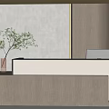 Modern Reception Desk Front Desk 3d model