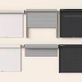 Various Garage Door Styles Featuring Roller And Panel Designs In Different Colors 3d model