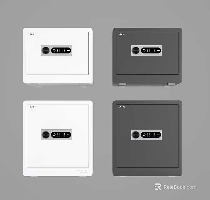 PATI Electrical Socket Panels in White and Gray with Dual Outlets 3d model 