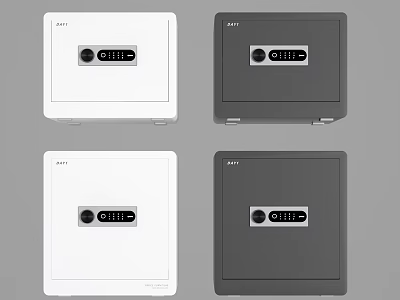 PATI Electrical Socket Panels in White and Gray with Dual Outlets 3d model