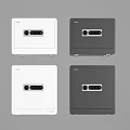PATI Electrical Socket Panels in White and Gray with Dual Outlets