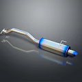 Automotive Exhaust Pipe Component With Stainless Steel Body Shiny Blue Chrome Surface And High Performance