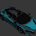 Blue Convertible Sports Car With Sleek Exterior Design And Alloy Wheels