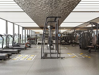 Gym Fitness Equipment 3d model