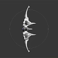 Futuristic Mechanical Character With White Biomechanical Structure And Blue Glowing Core