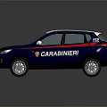 Carabinieri Blue White SUV With Red Stripes Stylish Exterior Design