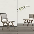 Modern Wooden Dining Chair With Upholstered Seat For Stylish Home Interior Design