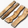 Natural Stone Like Wood Planks With Rustic Texture And Organic Shapes