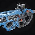 Modern science fiction submachine gun 3d model