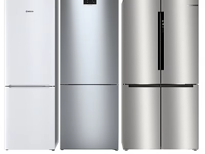 Modern Kitchen Refrigerators Different Styles White Stainless Steel Double Door Side By Side Designs 3d model