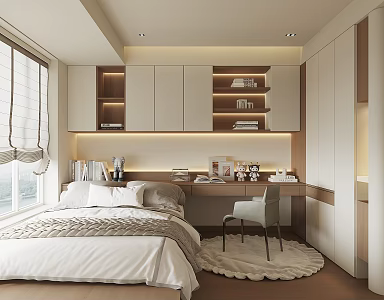 Modern Tatami Bedroom 3d model
