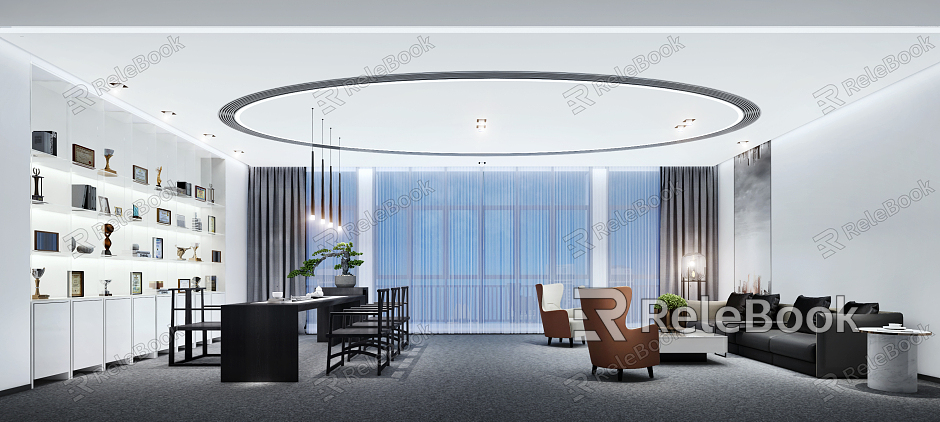 New Chinese Style Office VIP Room model