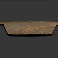 Rustic Handcrafted Wooden Container With Textured Surface And Rectangular Shape