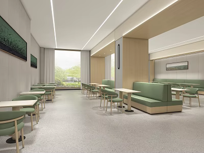 Modern Chinese Hotel Restaurant 3d model