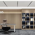 Modern Minimalist Manager's Office 3d model