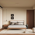 Middle Style Bedroom 3d model