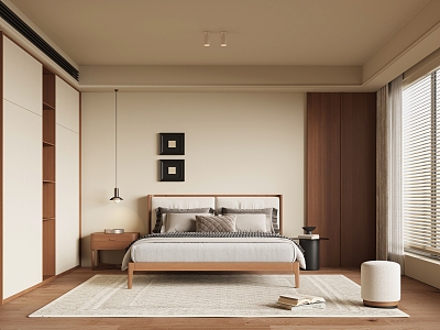 Middle Style Bedroom 3d model