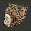 Natural Raw Stone Specimen With Rough Surface Brown Red Spots On Dark Background 3d model