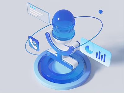 Modern e-commerce scene three-dimensional icon 3d model