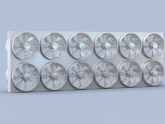 Industrial fan motor fan product fan set 3d model