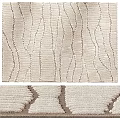 Modern Square Rug With Beige Woven Wave Texture And Minimalist Design