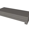 Gray Wooden Modern Sofa Bench With Simple Design For Living Room Use