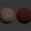Scenic Textured Spheres Featuring Diverse Natural and Architectural Patterns 3d model