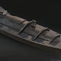 Military Weapon Submarine With Detailed Metallic Vintage Design And Periscope Hatches