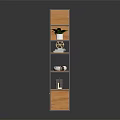 Wooden and Metal Frame Shelf Unit with Multiple Shelves Vase Potted Plant Books Decorative Items