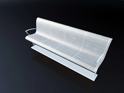 Modern Public Chair With Mesh Structure Sleek Lines And Supportive Base 3d model
