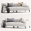 Modern double sofa 3d model