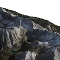 Landscape Garden With Mountain Terrain Lush Greenery And Natural Lakes