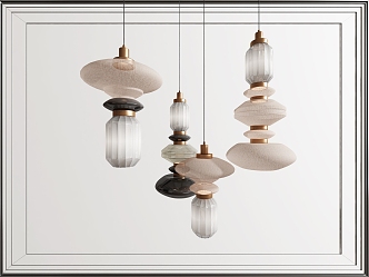 Nordic chandelier 3d model