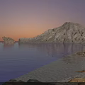 Breathtaking Sunset Coastal Scenery With Golden Sun Clouds Trees And Rock Reflections