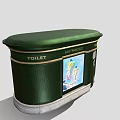 San Francisco Public Toilet With Green Exterior And Map Poster Design