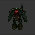 Detailed Bearded Warrior 3D Model With Heavy Metallic Armor And Back Axe