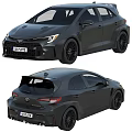 Gray Toyota Hatchback Front And Rear Views 3d model
