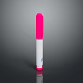 Practical Pink and White Pen Shaped Daily Use Product with Blue Logo and Smooth Design