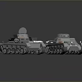 Military Tanks 3D Models With Tracked Design And Turret On Reflective Surface