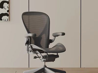 Ergonomic Mesh Office Chair With Adjustable Armrests Comfortable Swivel Design For Modern Interior 3d model