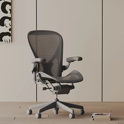 Ergonomic Mesh Office Chair With Adjustable Armrests Comfortable Swivel Design For Modern Interior 3d model