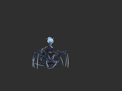 Futuristic Mechanical Spider With Sci Fi Character And Metal Legs Design 3d model