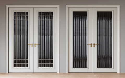 Modern double door 3d model