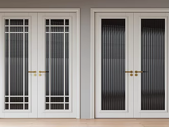 Modern double door 3d model