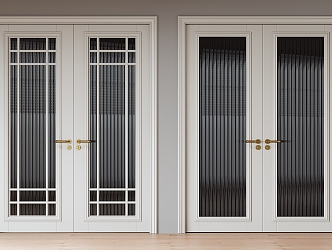 Modern double door 3d model