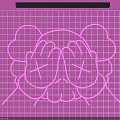 Cute Pink Cartoon Character Design Decorative Neon Light With Hands Covering Face