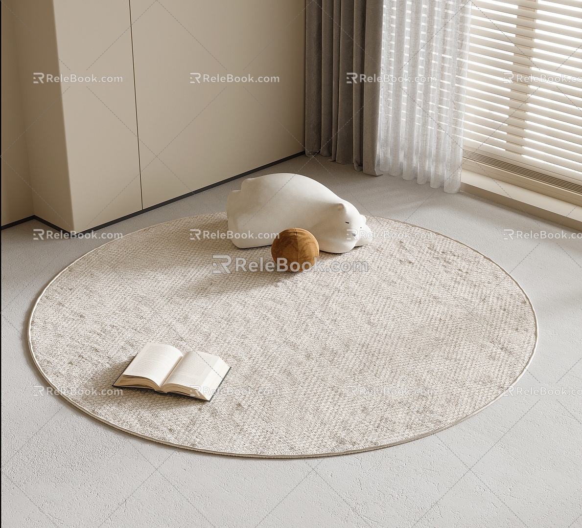 Round carpet 3d model