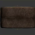 Brown Leather First Aid Kit With Red Cross Symbol And Metal Buckle