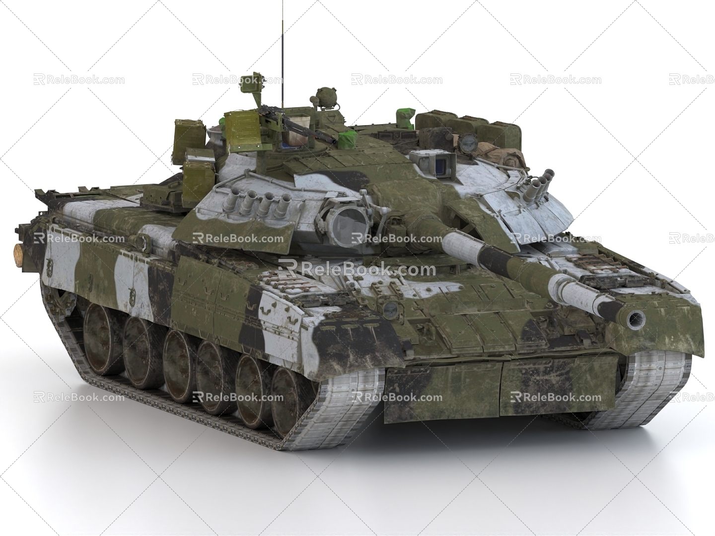 T80U tank Soviet tank World War II tank 3d model